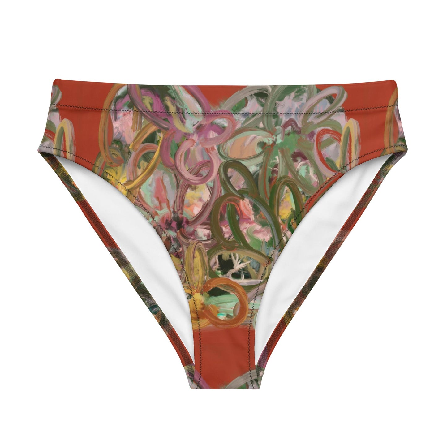 swirl - recycled high-waisted bikini bottom