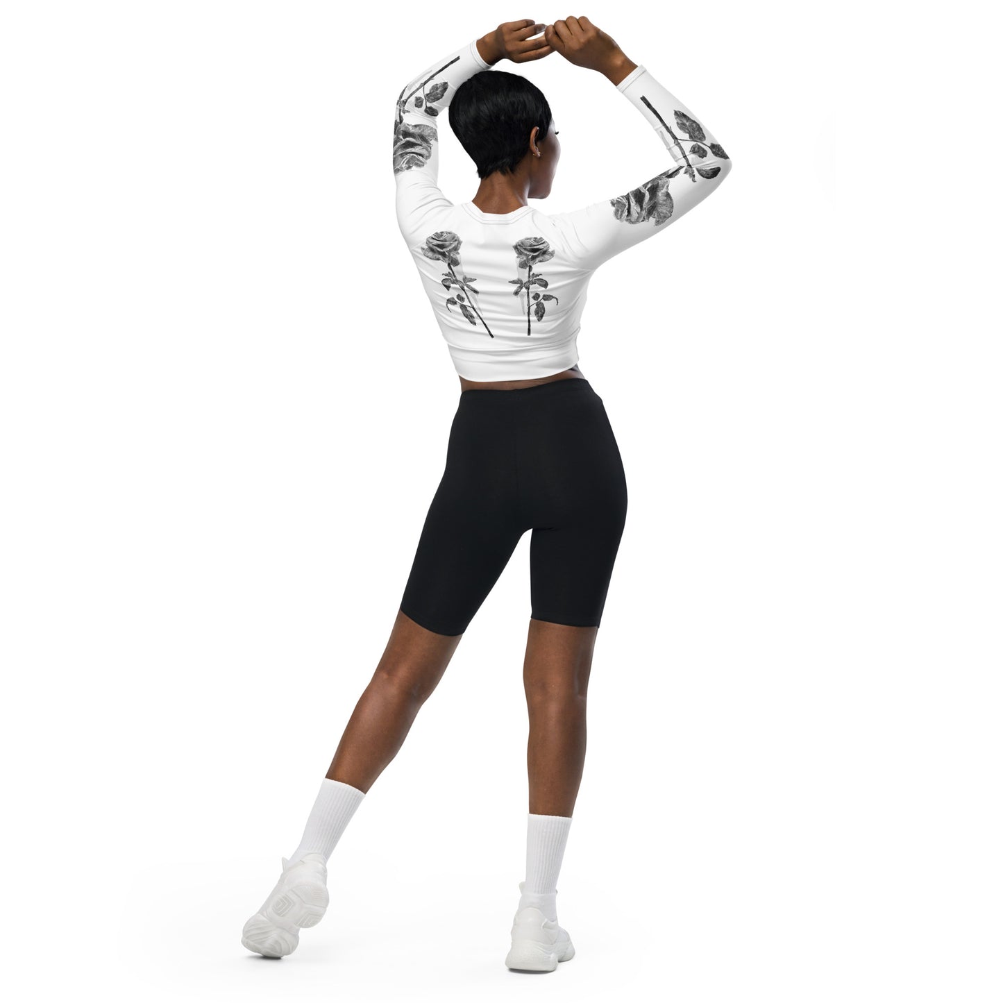 unas rosas para mi: recycled long-sleeve crop top