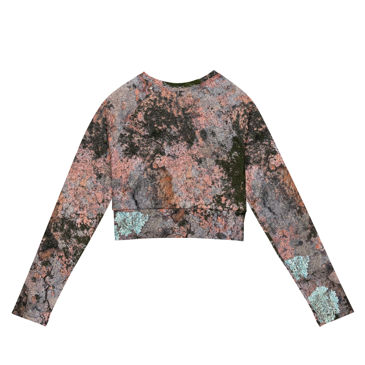 mineral - recycled long-sleeve crop top