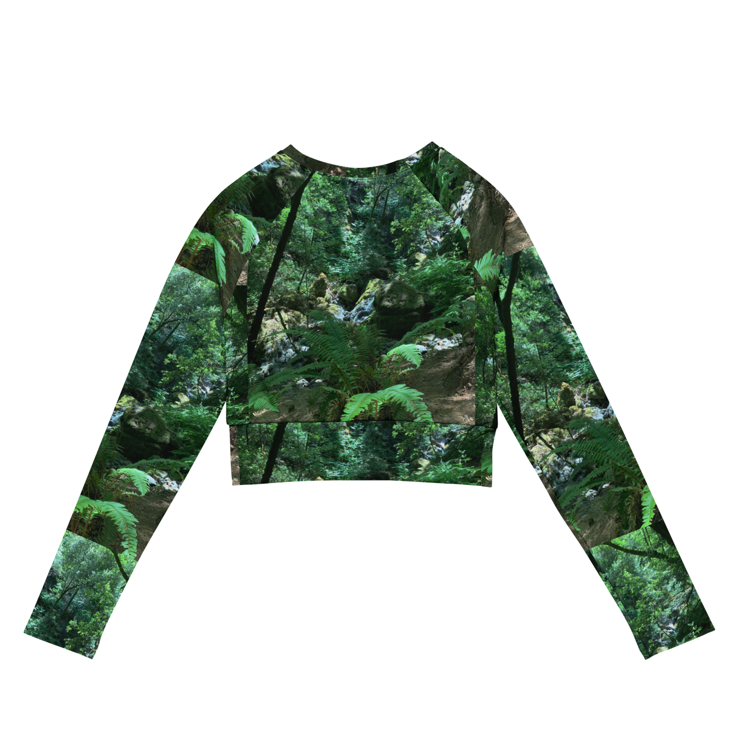 cascada - recycled long-sleeve crop top