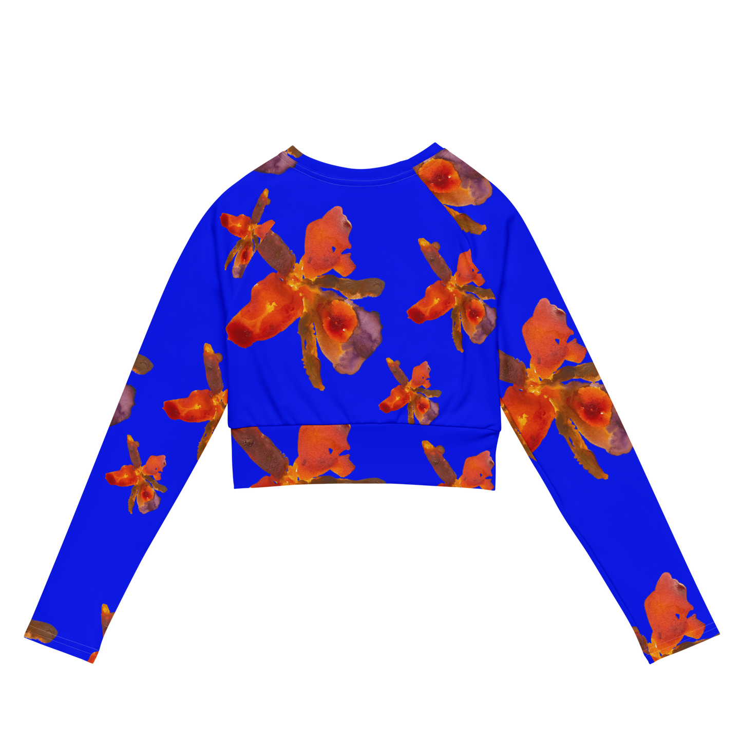 orchid - recycled long-sleeve crop top