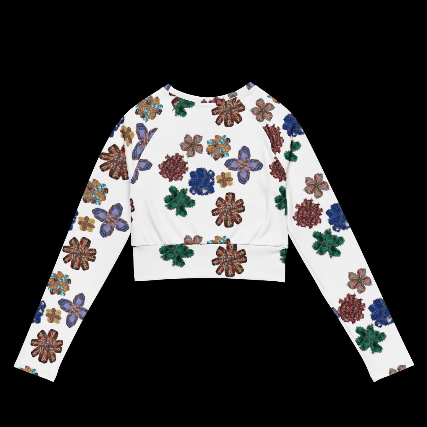coral - recycled long-sleeve crop top