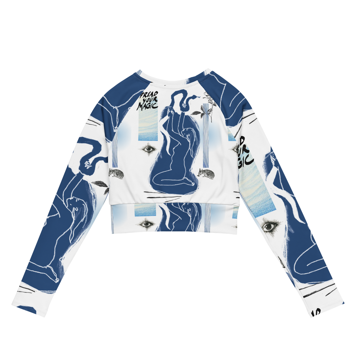 spread your magic - recycled long-sleeve crop top