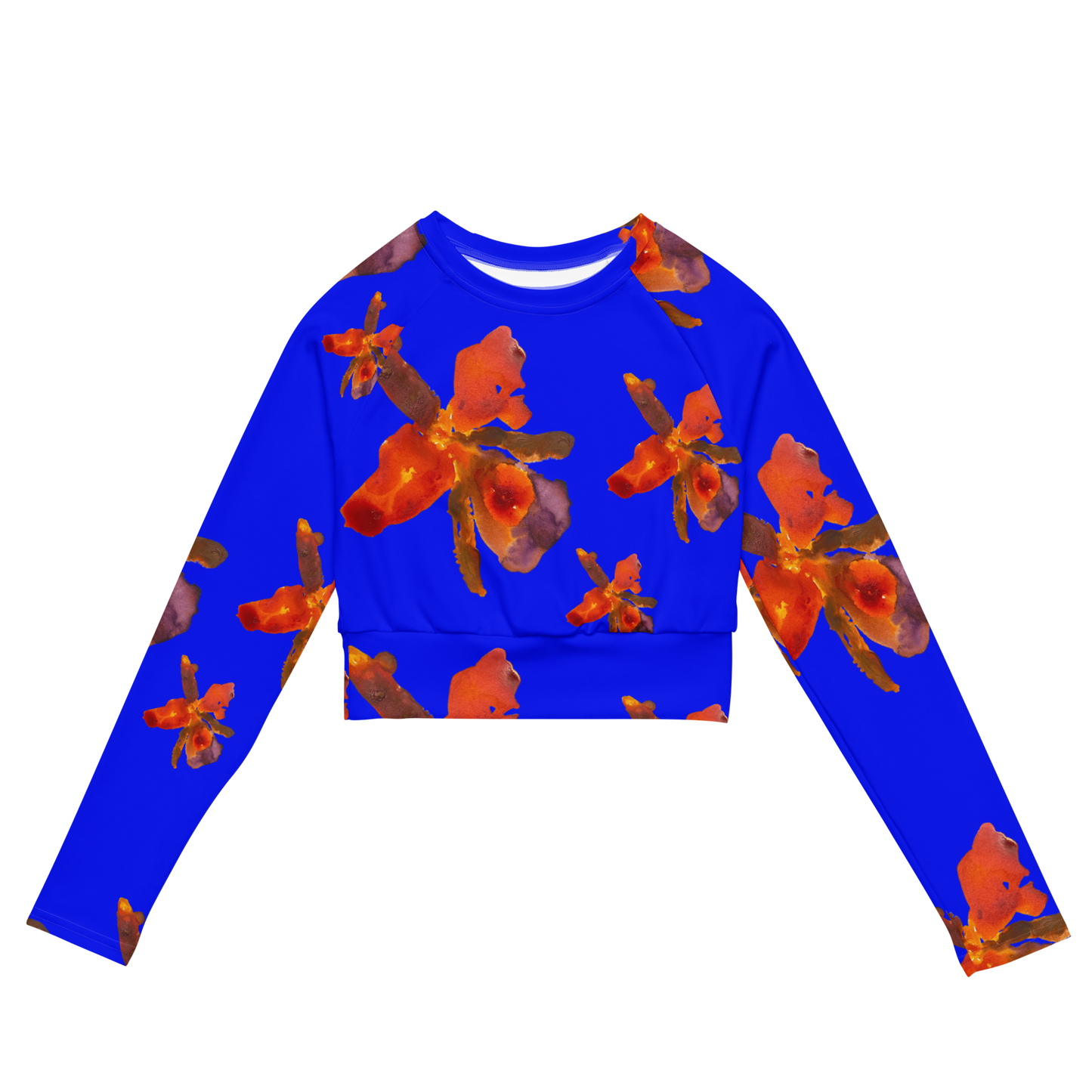 orchid - recycled long-sleeve crop top