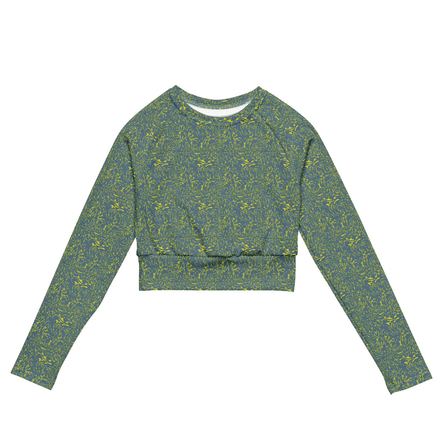 glitch - recycled long-sleeve crop top