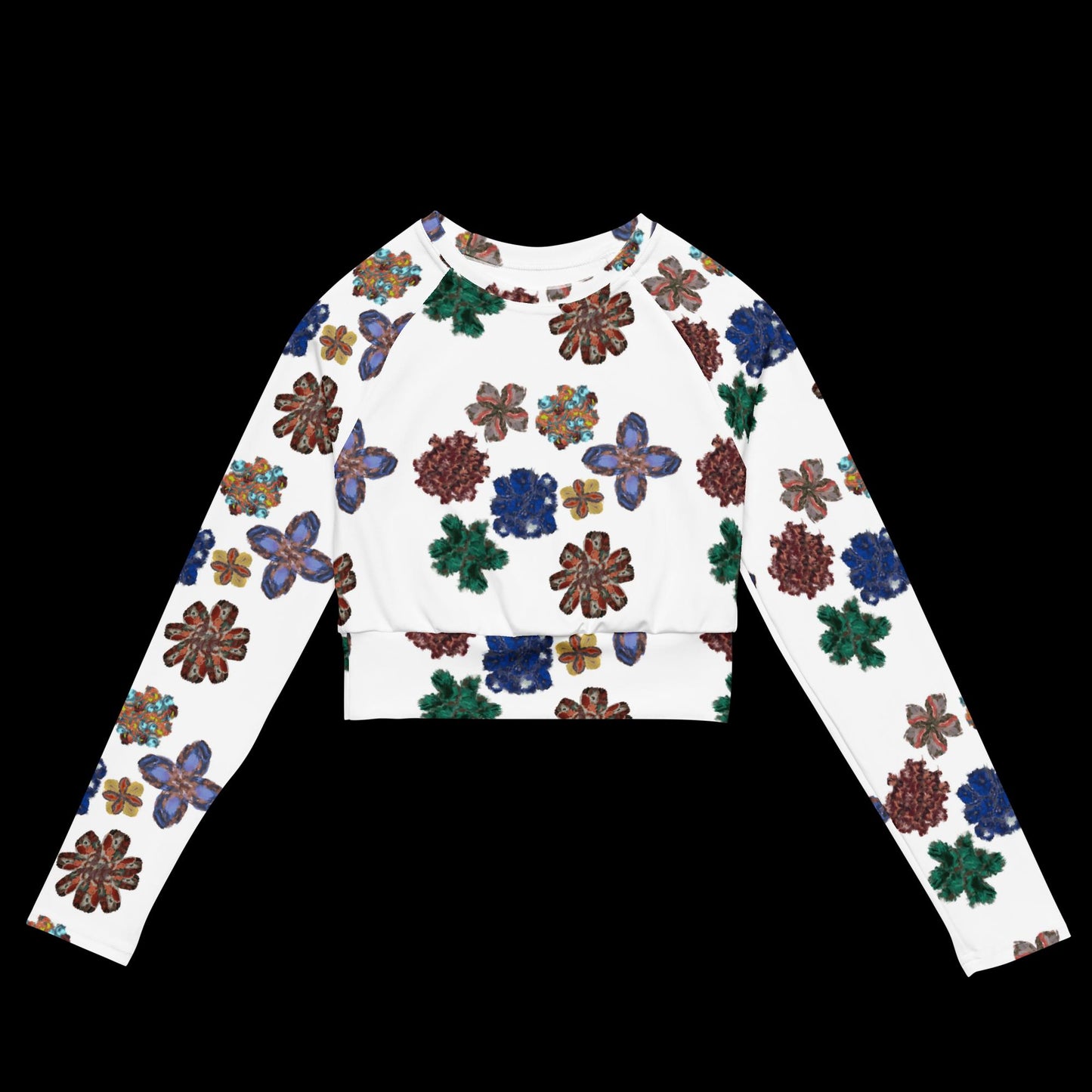 coral - recycled long-sleeve crop top