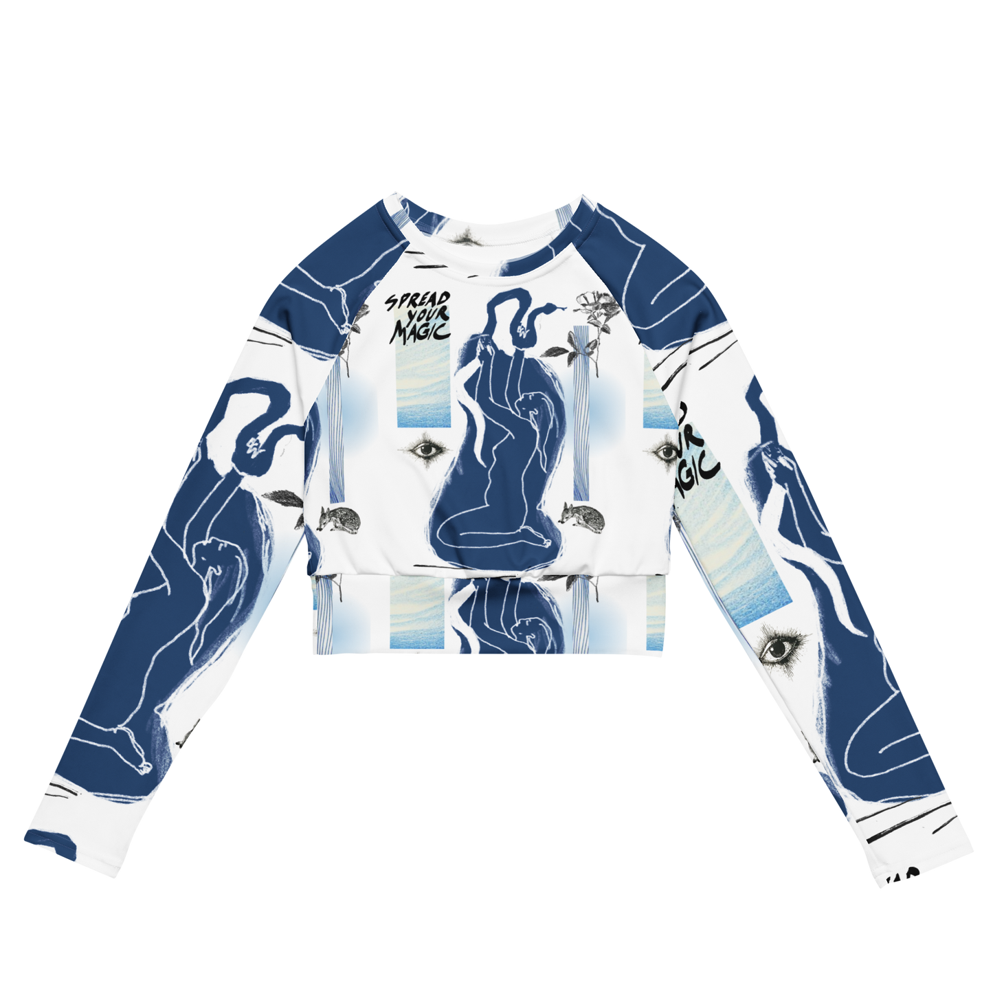 spread your magic - recycled long-sleeve crop top
