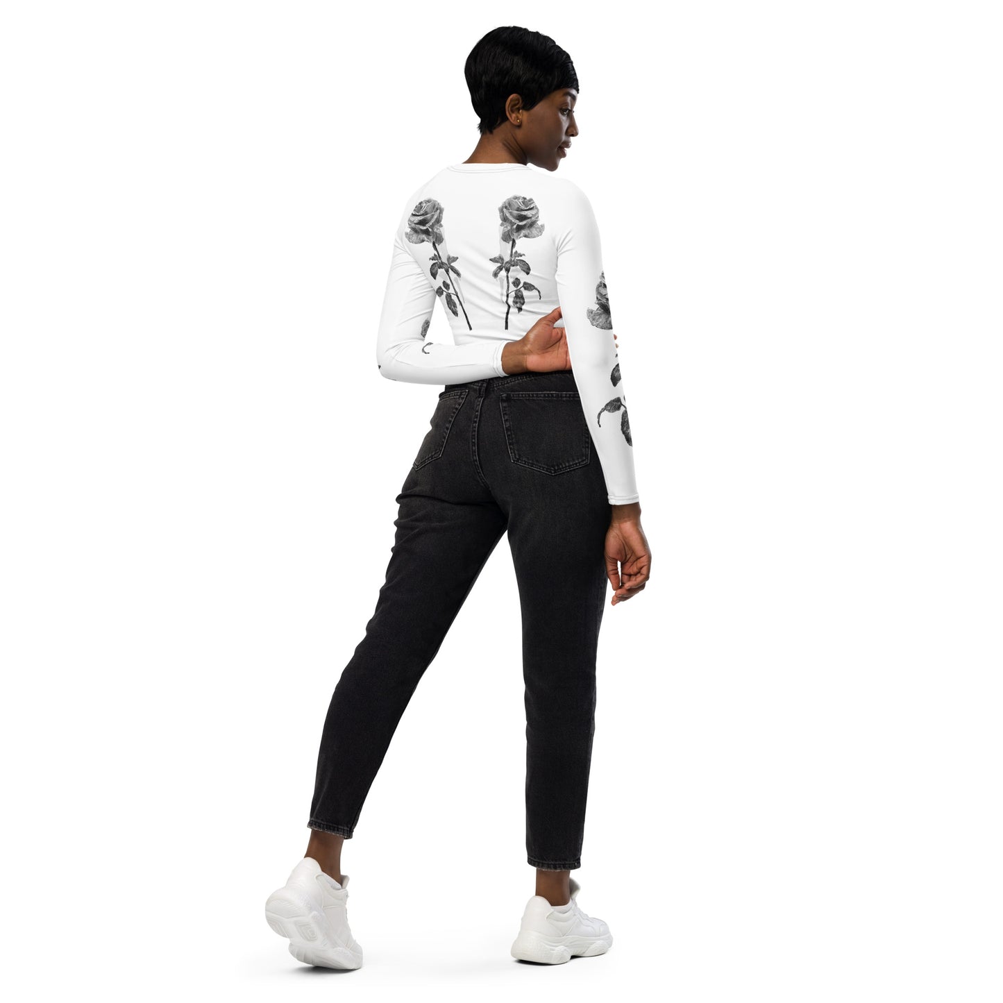 unas rosas para mi: recycled long-sleeve crop top