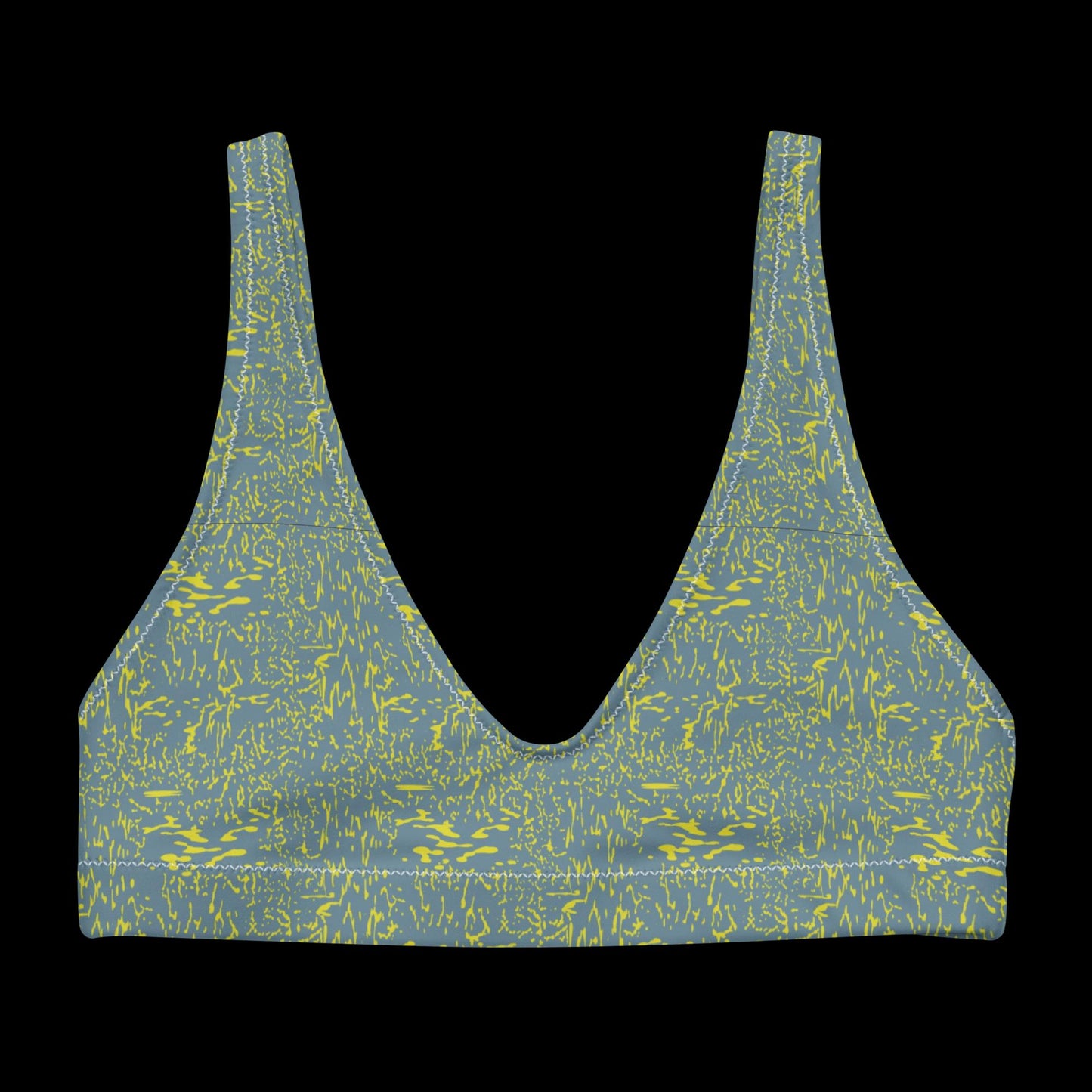 glitch - recycled padded bikini top