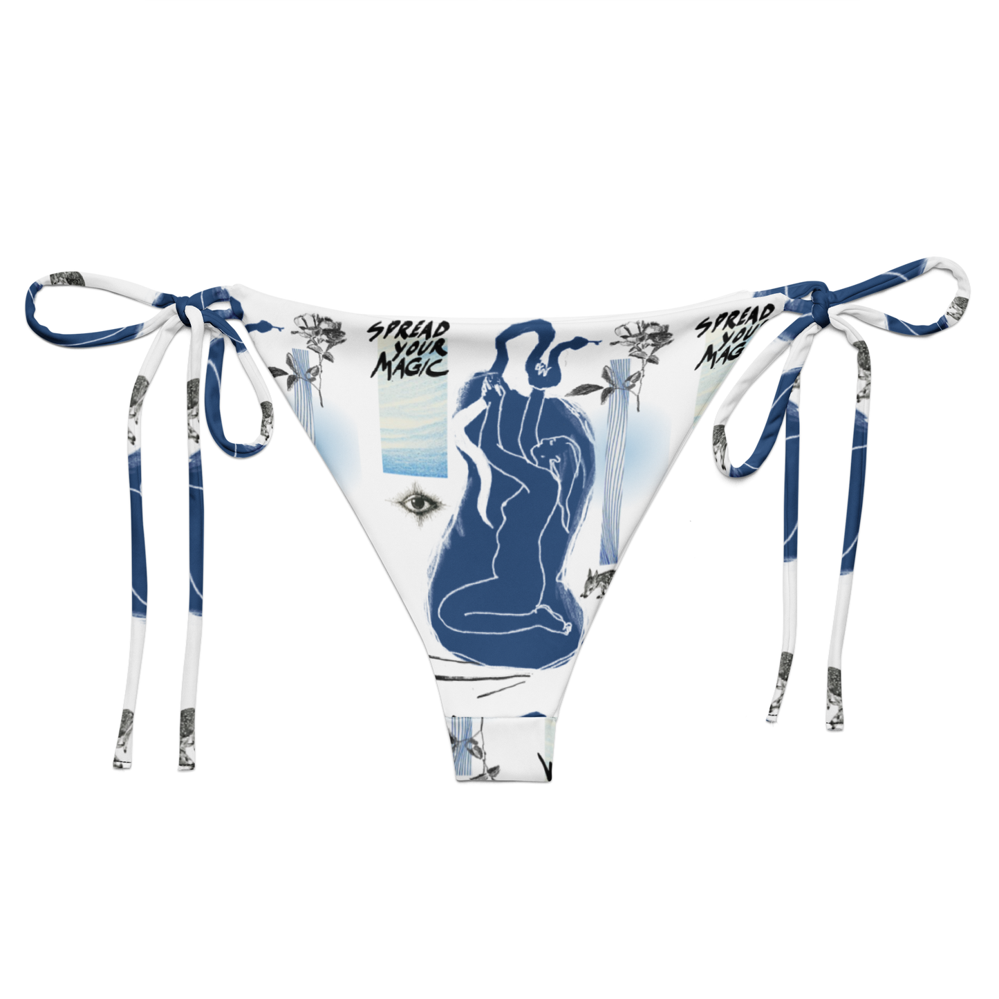 spread your magic - recycled string bikini bottom