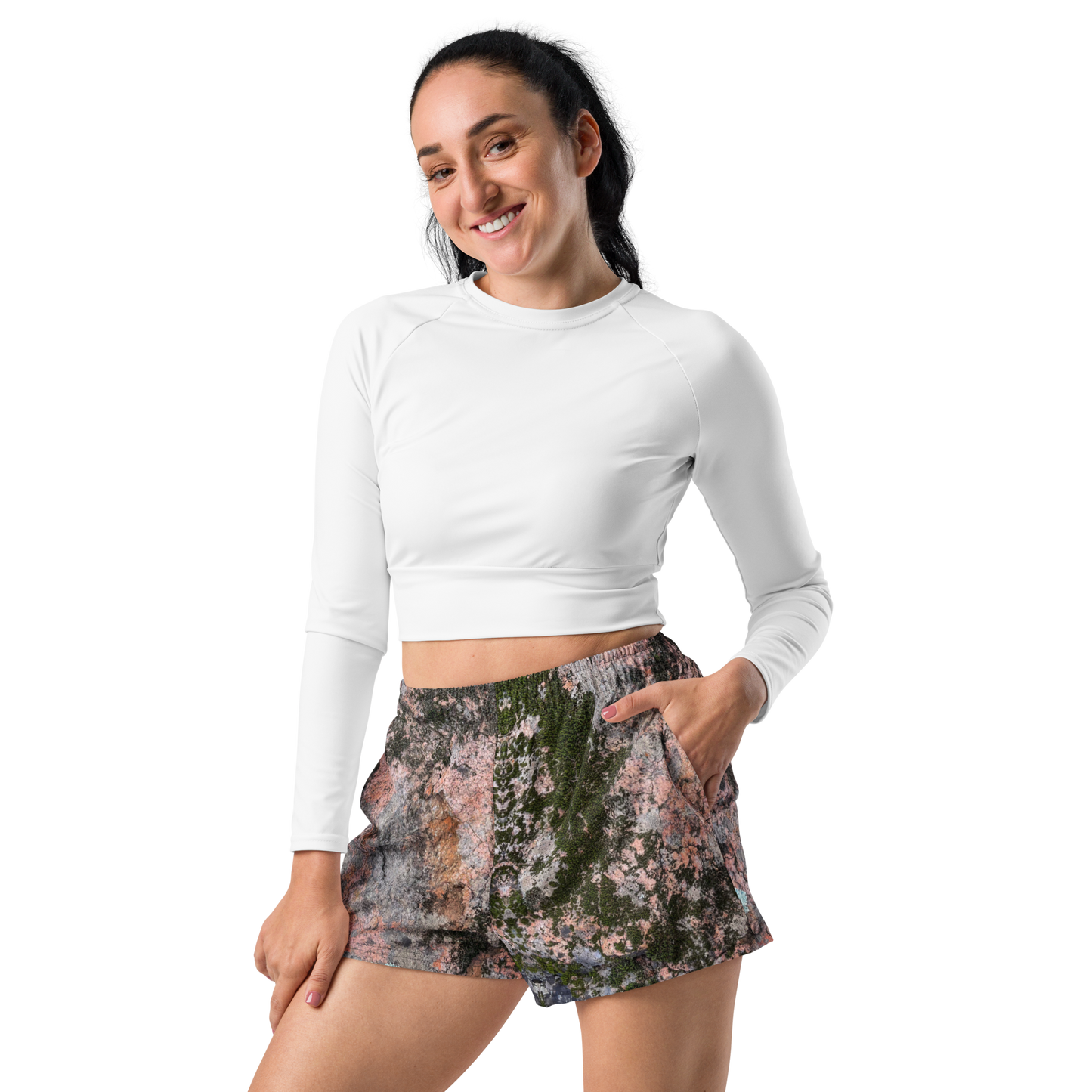 mineral - recycled athletic shorts