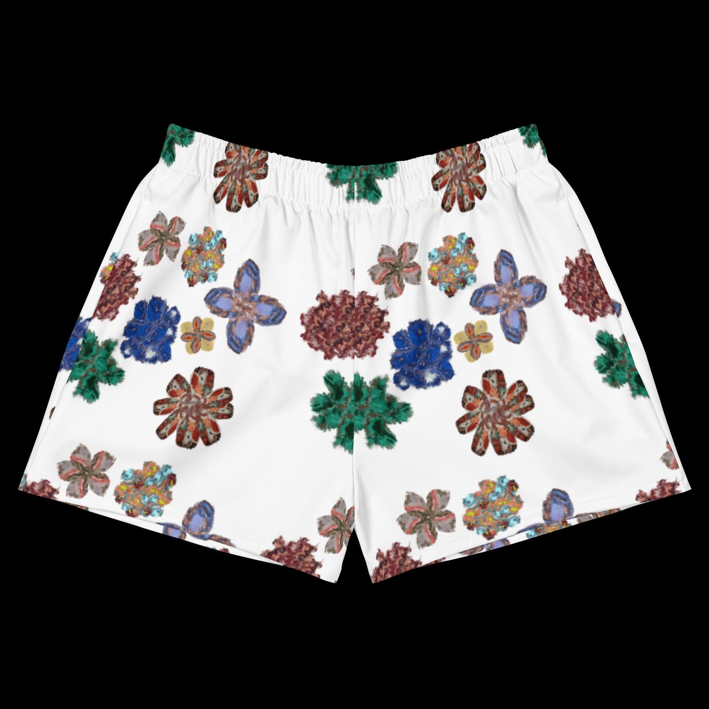 coral - recycled athletic shorts
