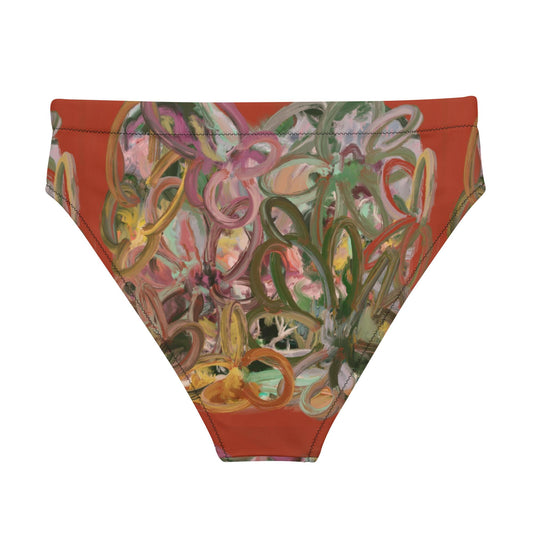 swirl - recycled high-waisted bikini bottom