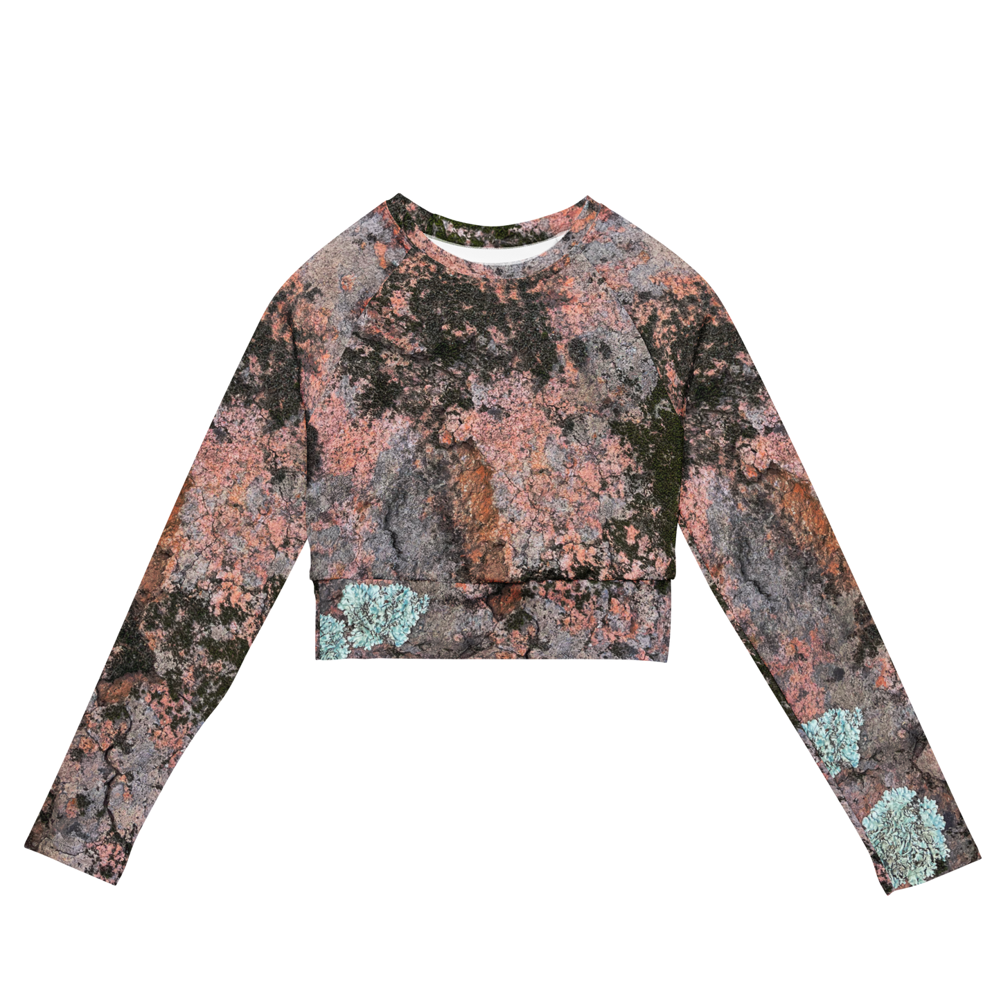 mineral - recycled long-sleeve crop top