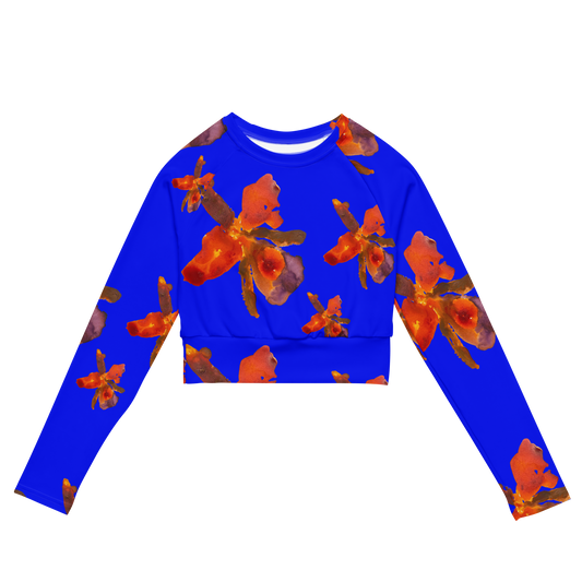 orchid - recycled long-sleeve crop top