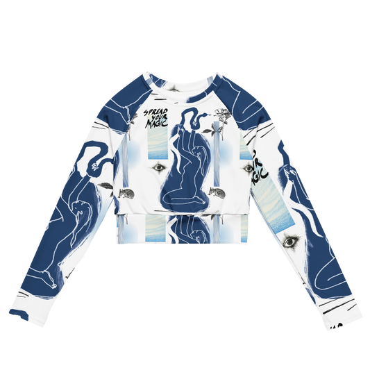 spread your magic - recycled long-sleeve crop top