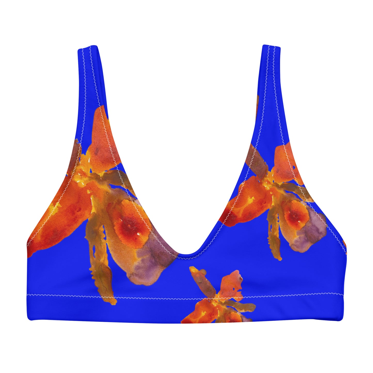 orchid - recycled padded bikini top