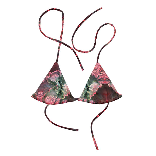 succulent - recycled string bikini top